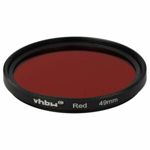 Filtro de Cor vhbw Vermelho para Objetivas de Câmara com Rosca de 49 mm