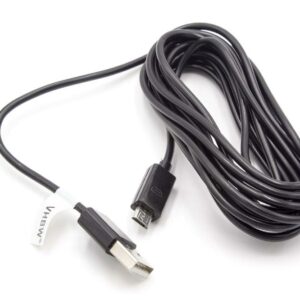 Cabo Micro-USB vhbw Tipo A para Micro USB para Panasonic K1HY04YY0106 - Preto, 3 m