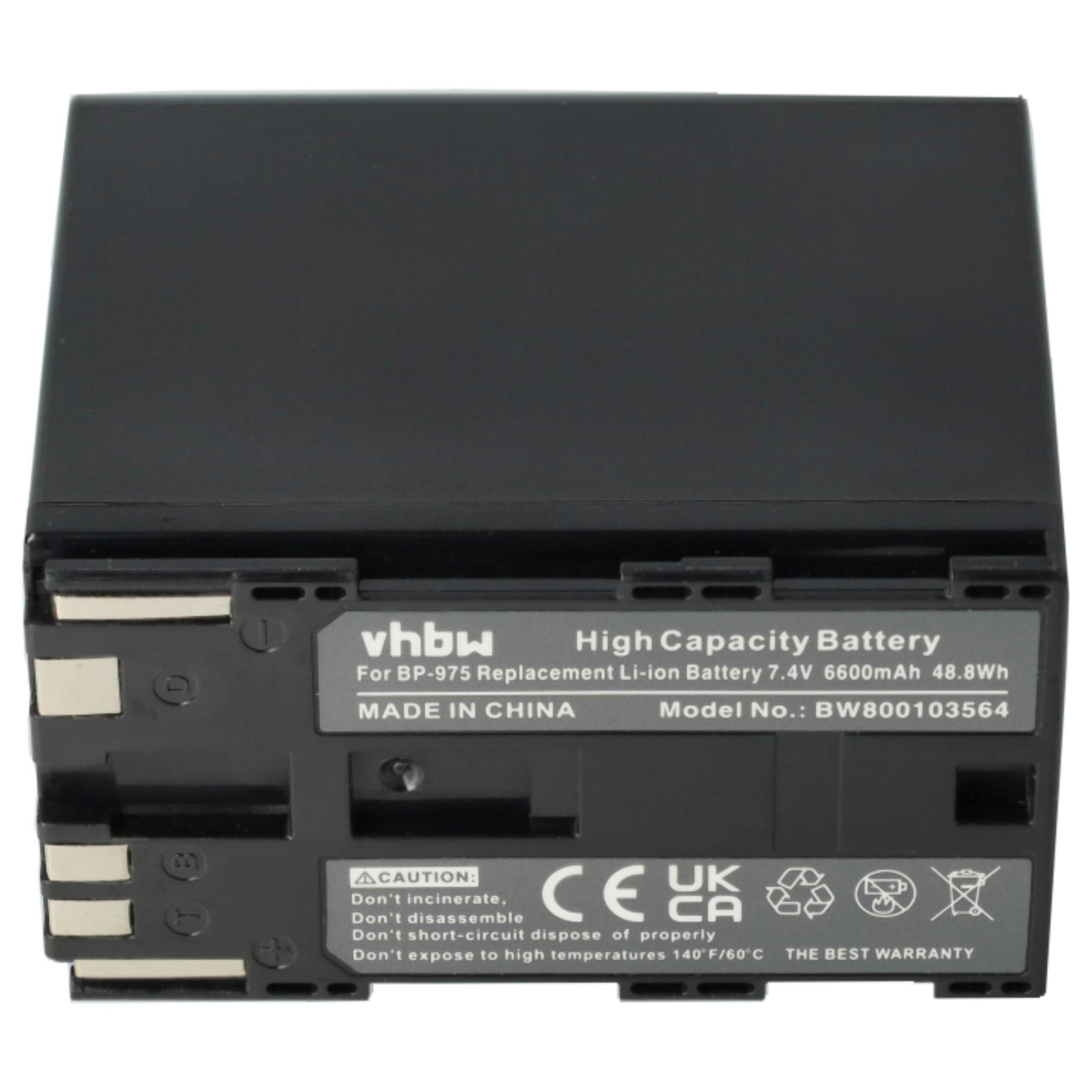 2x Baterias vhbw para Câmara Canon BP-975 - 6600 mAh 7.4 V Li-Ion - Image 3