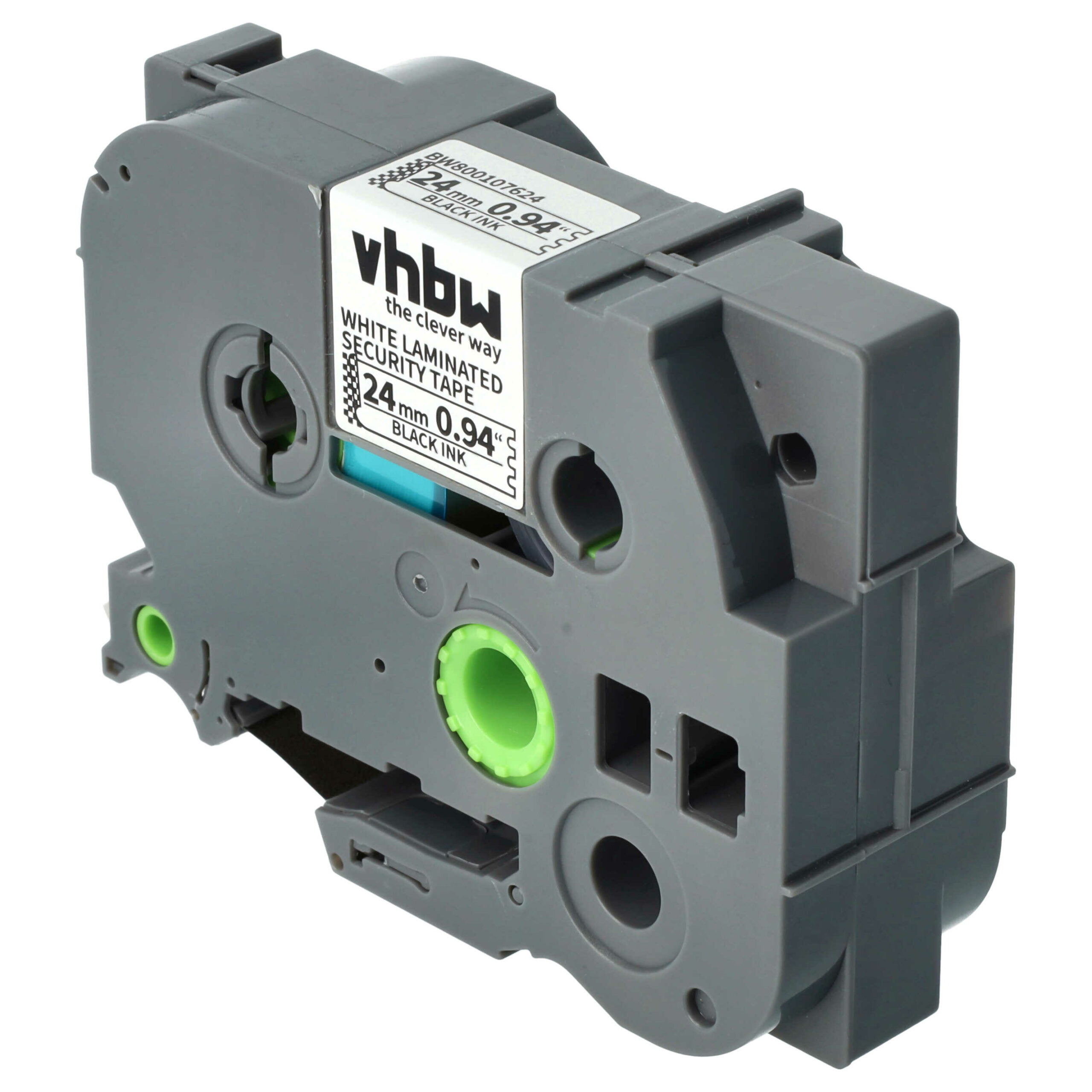 Fita de Etiquetas vhbw substitui Brother TZE-SE5, TZ-SE5 - 24 mm Preto sobre Branco - Image 2