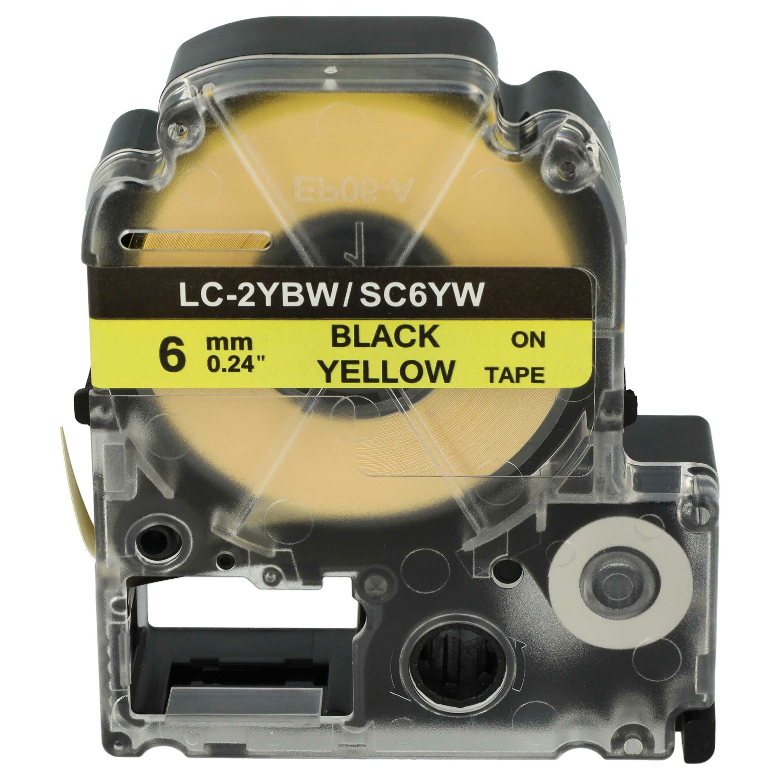 Fita para Etiquetadora vhbw substitui Epson LC-2YBW - 6 mm, Preto sobre Amarelo - Image 3
