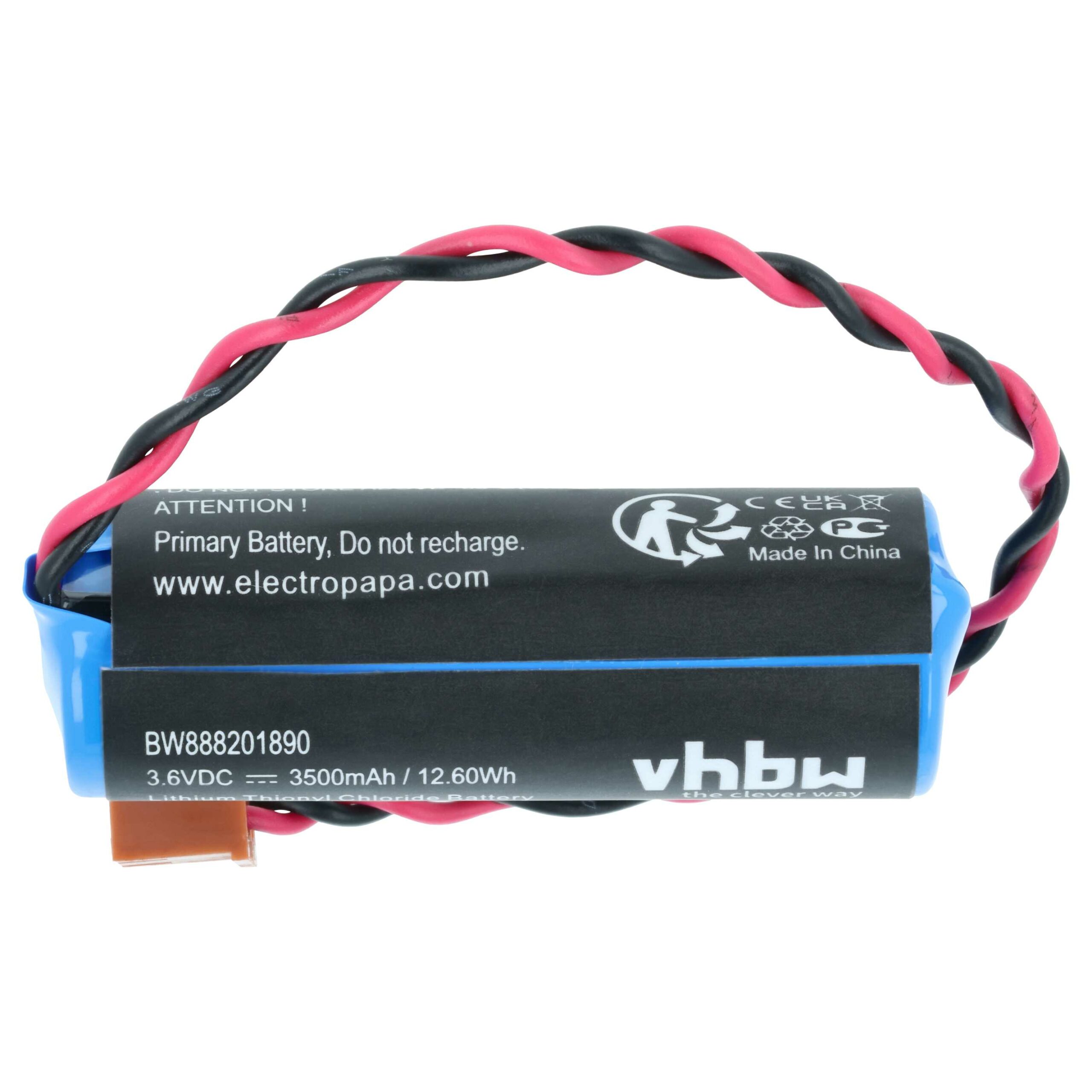 Bateria Industrial vhbw para Controlador Omron CS1W-BAT01 - 3500mAh 3.6V Li-SOCl2 (2 Unidades) - Image 4