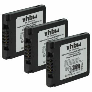 3x Bateria vhbw para Leica BP-DC2 - 500mAh, 3.6V, Li-Ion