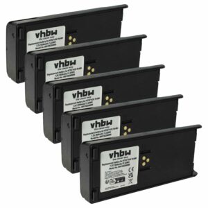 5x Baterias vhbw NiMH 1800 mAh 7.5 V para Rádios Motorola GP900, GP1200, HT1000