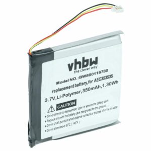 Bateria para Auscultadores Sem Fios vhbw substitui Beats AEC353535 - 350 mAh 3.7 V