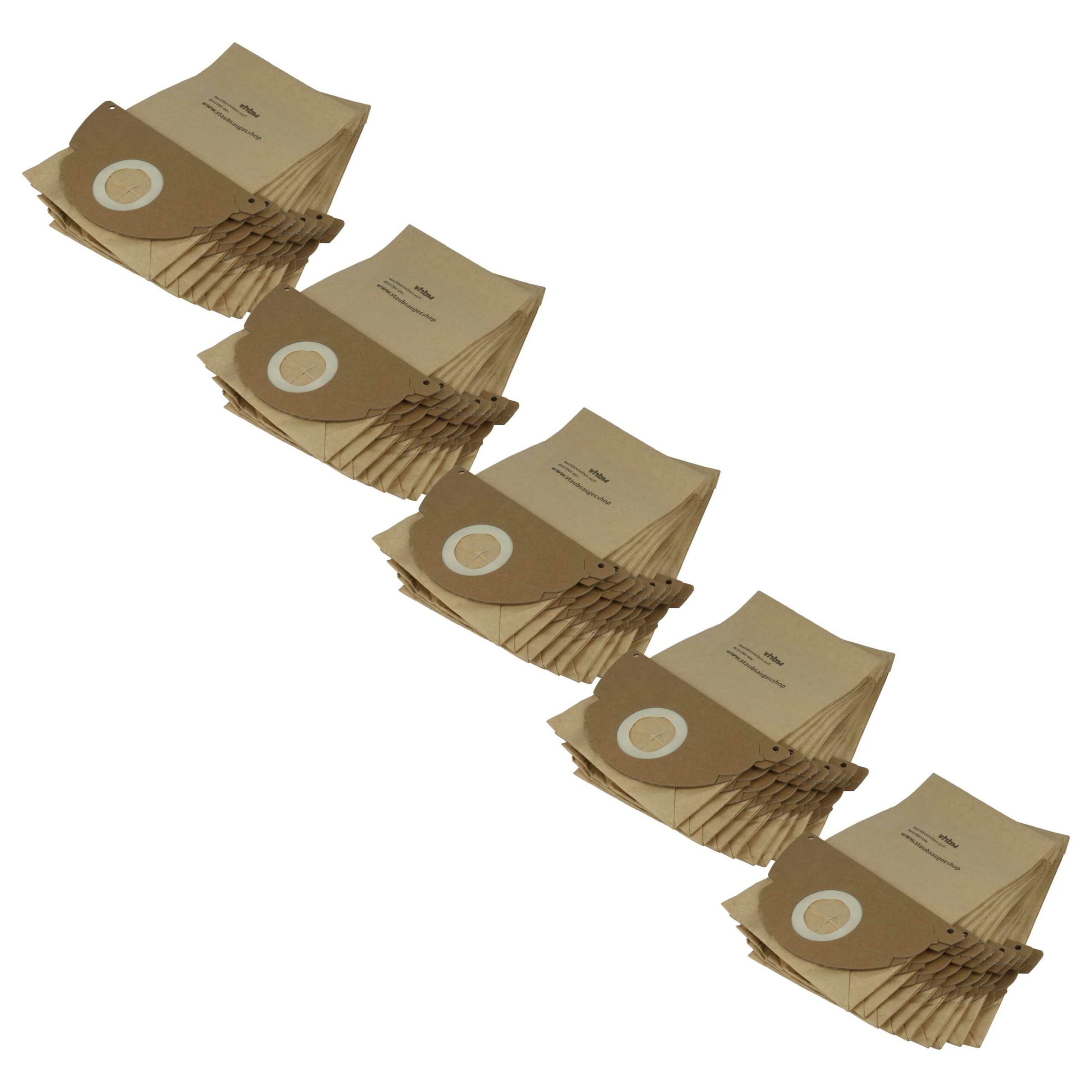 50x Sacos para Aspirador vhbw para Hoover H 34, H 33 e Kärcher - Papel