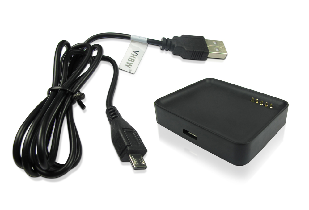 Base de Carregamento USB vhbw para LG Smart Watch W100 Smartwatch - Preto