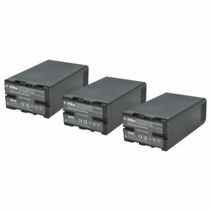 3x Baterias para Videocâmara vhbw substitui Sony BP-U90, BP-U60, BP-U30 - 7800 mAh 14.8 V