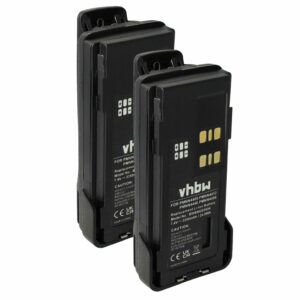 2x Baterias vhbw para Rádio Motorola DP4400, DP4800, APX4000 - 3350 mAh 7.4 V Li-Ion + Mola de cinto