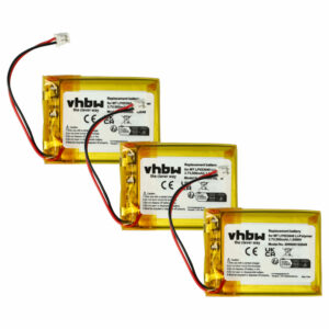 3x Bateria vhbw para telefone fixo iDect (CP75, MT LP053040) - 500 mAh 3.7 V Li-polímero