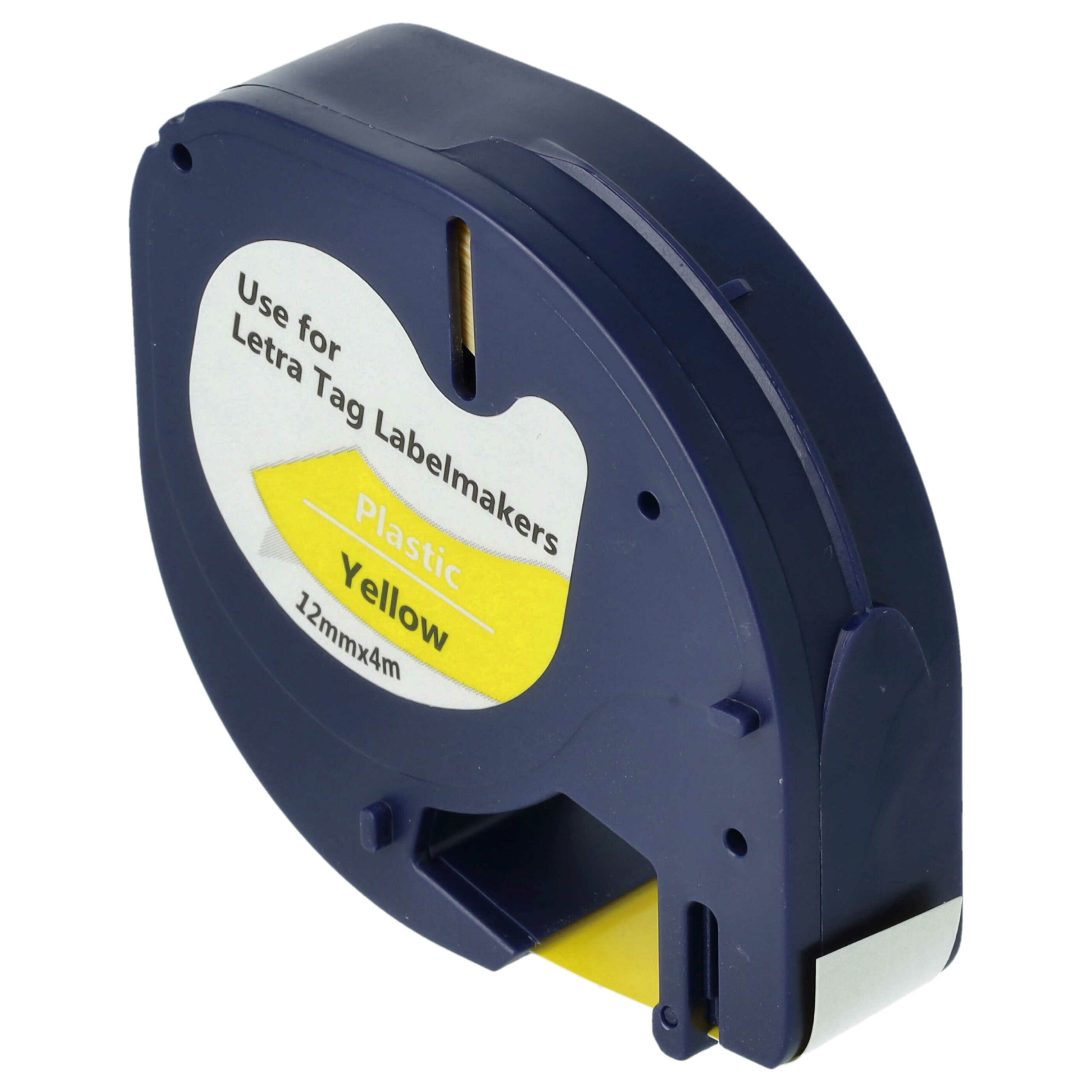Fita de Etiquetas vhbw Substitui Dymo 91202 - 12 mm Preto em Fundo Amarelo - Image 2