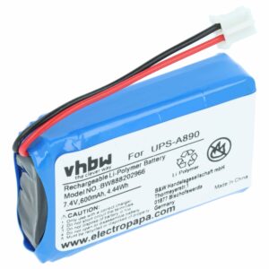 Bateria de Sistema de Alarme vhbw substitui Chuango UPS-A890 - 600 mAh 7.4 V Li-polímero