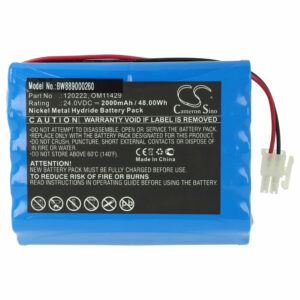Bateria vhbw para Cardioline 3 Digital / Delta 1 / Delta 3 - 2000 mAh 24 V NiMH
