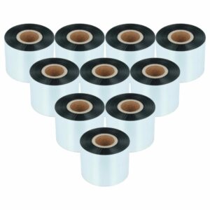 10x Fita de Transferência Térmica vhbw para Godex, TSC, Zebra - 50 mm x 300 m, Wax Resin