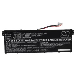 Bateria para Portátil vhbw para Acer AC14B7K 3250 mAh 15.28 V