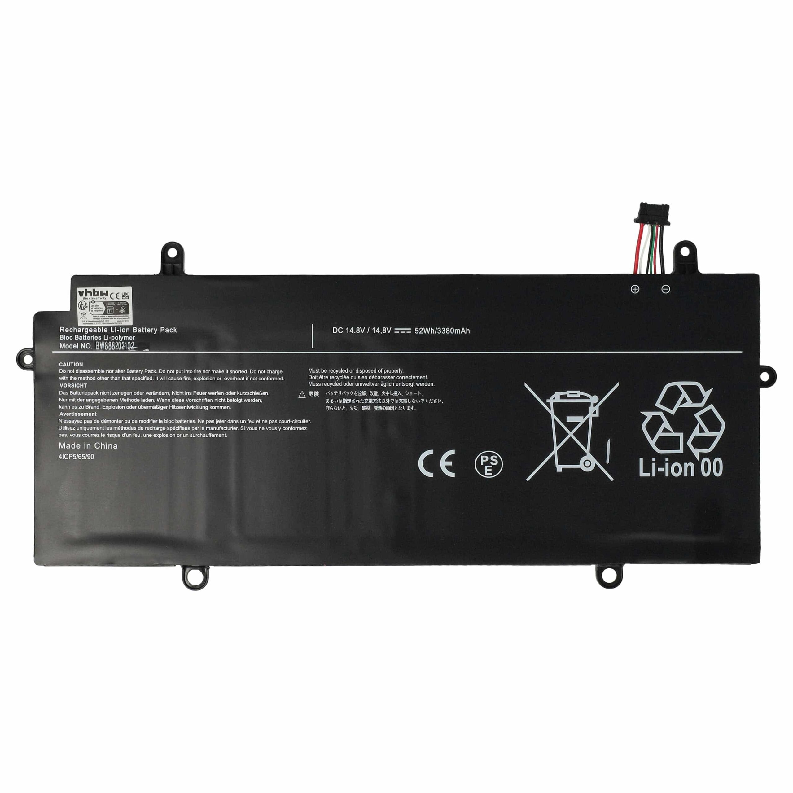 Bateria para Portátil vhbw substituinte de Toshiba PA5136U-1BRS - 3350 mAh 14.8 V Li-polímero - Image 3
