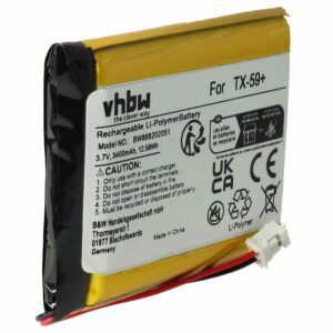 Bateria Intercomunicador Campainha vhbw 3400 mAh 3.7 V Li-Ion para Technaxx TX-59+