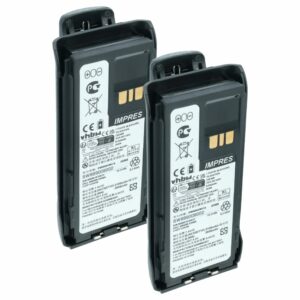 2x Baterias vhbw Li-Ion 2150 mAh 8.4 V para Rádio Motorola R7, R7a com mola de cinto