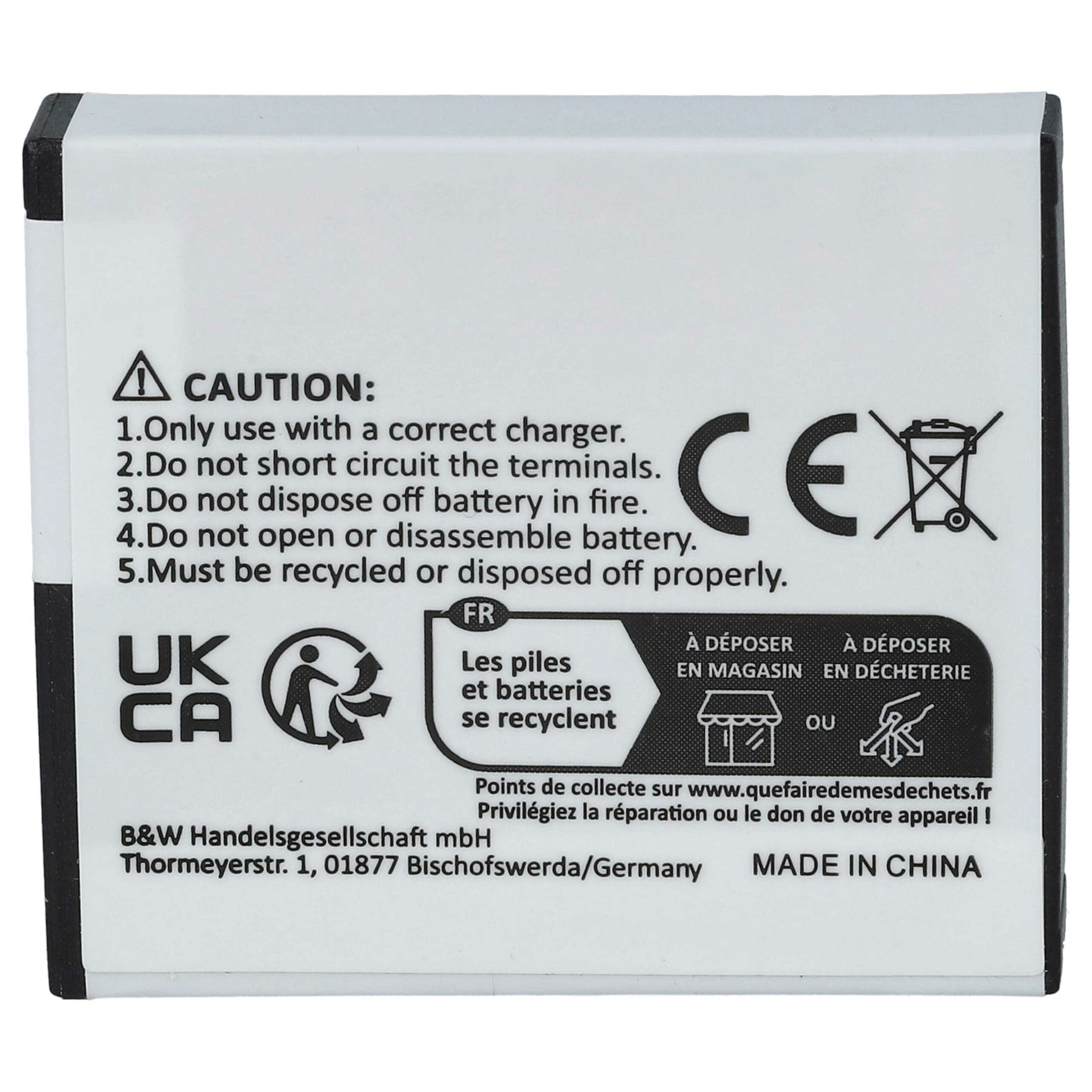 Bateria vhbw para Rollei AC 410-420 / RL410B - 1000mAh, 3.7V, Li-Ion - Image 4