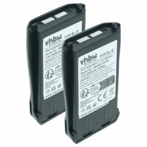 vhbw – 2 baterias Li-Ion de 2000 mAh para Baofeng UV-B5 e UV-B6