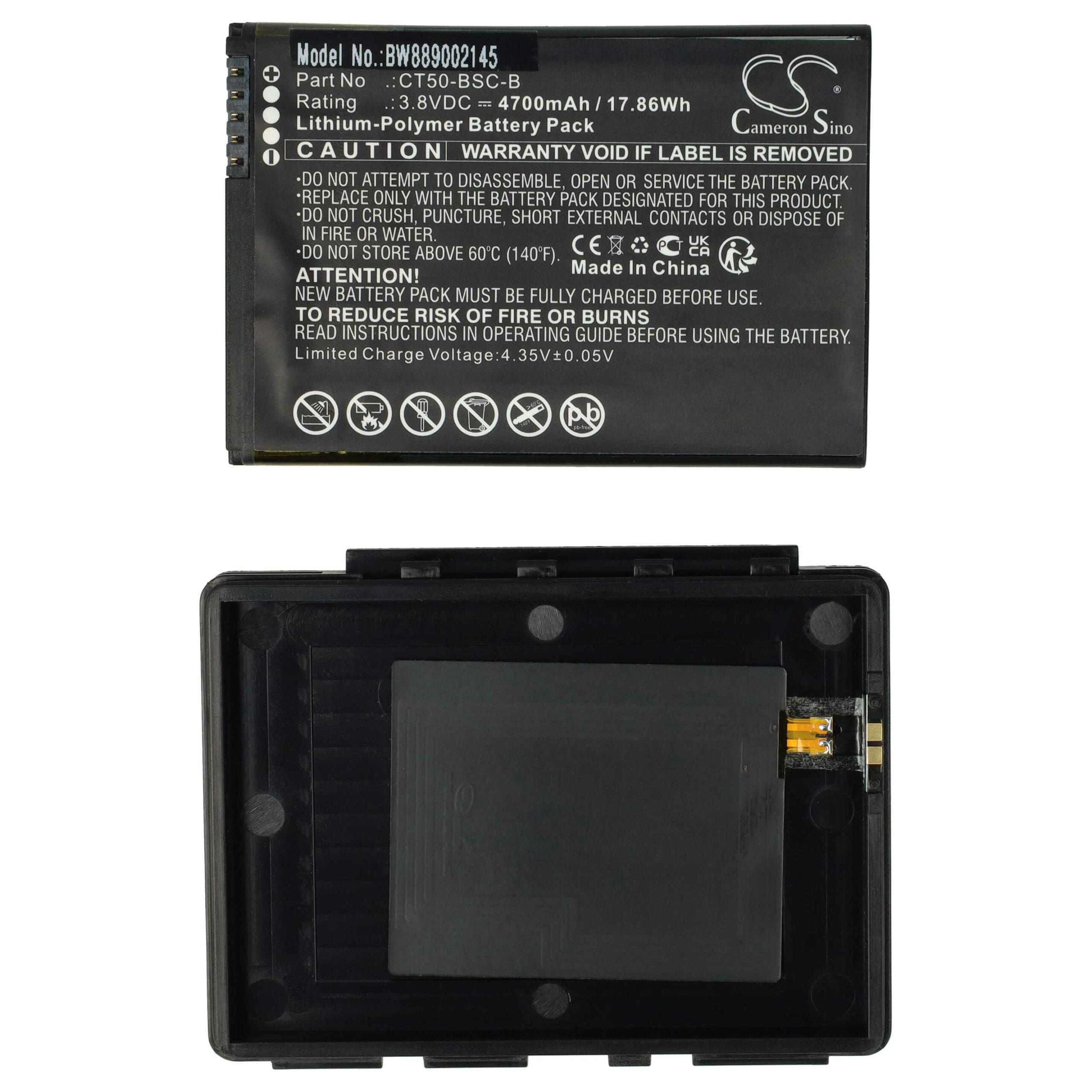 Bateria vhbw para leitor de códigos Honeywell CT50, CT60 4700mAh