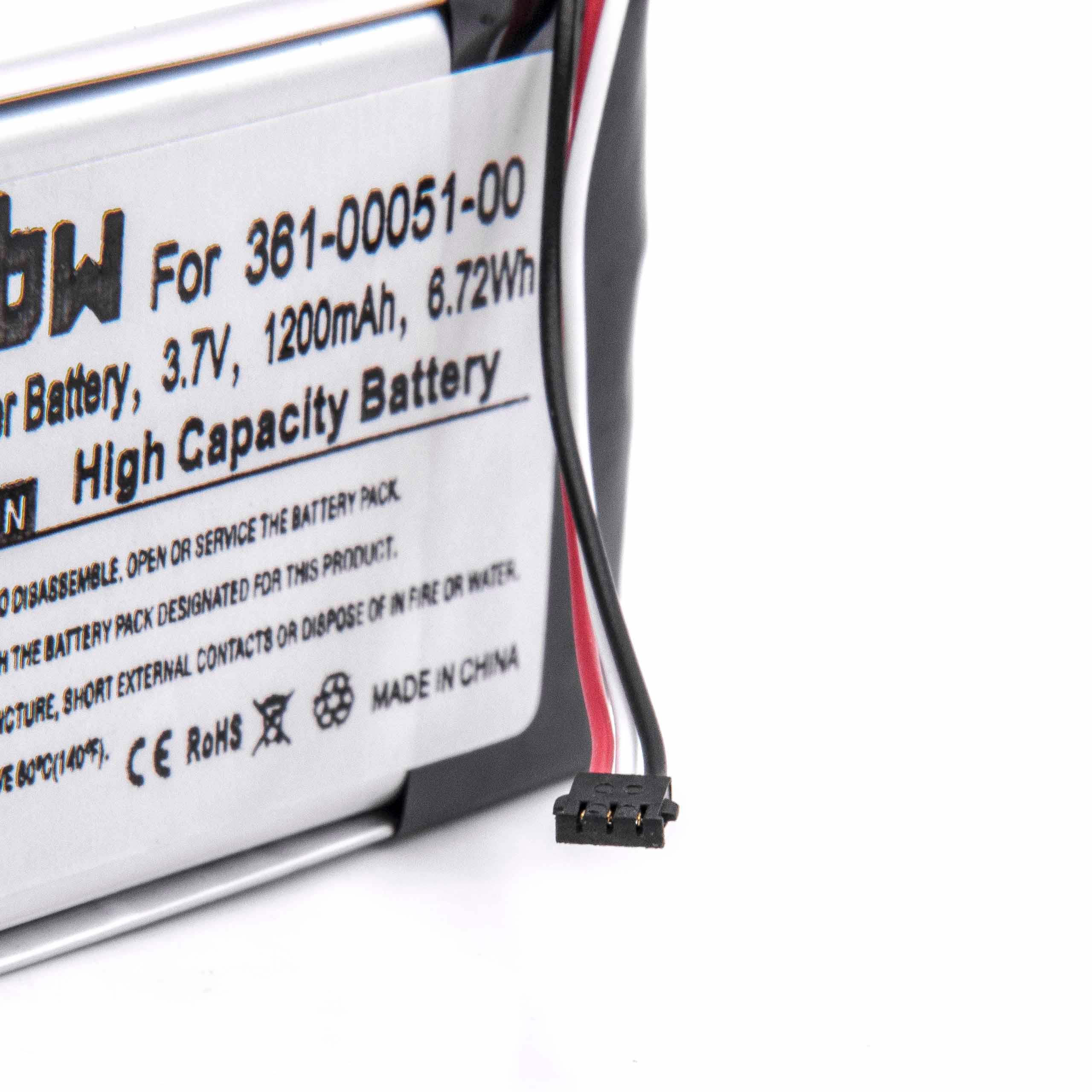 Bateria vhbw para GPS Garmin 361-00051-01 / 361-00051-12 - 1200mAh, 3.7V - Image 2