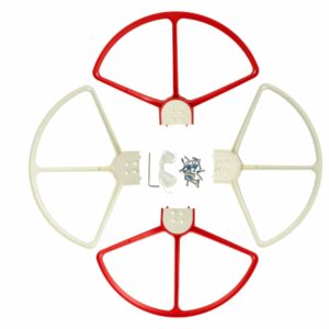 Proteções de Hélices vhbw para DJI Phantom / FC40 - 4x, 25.5 cm - Branco / Vermelho