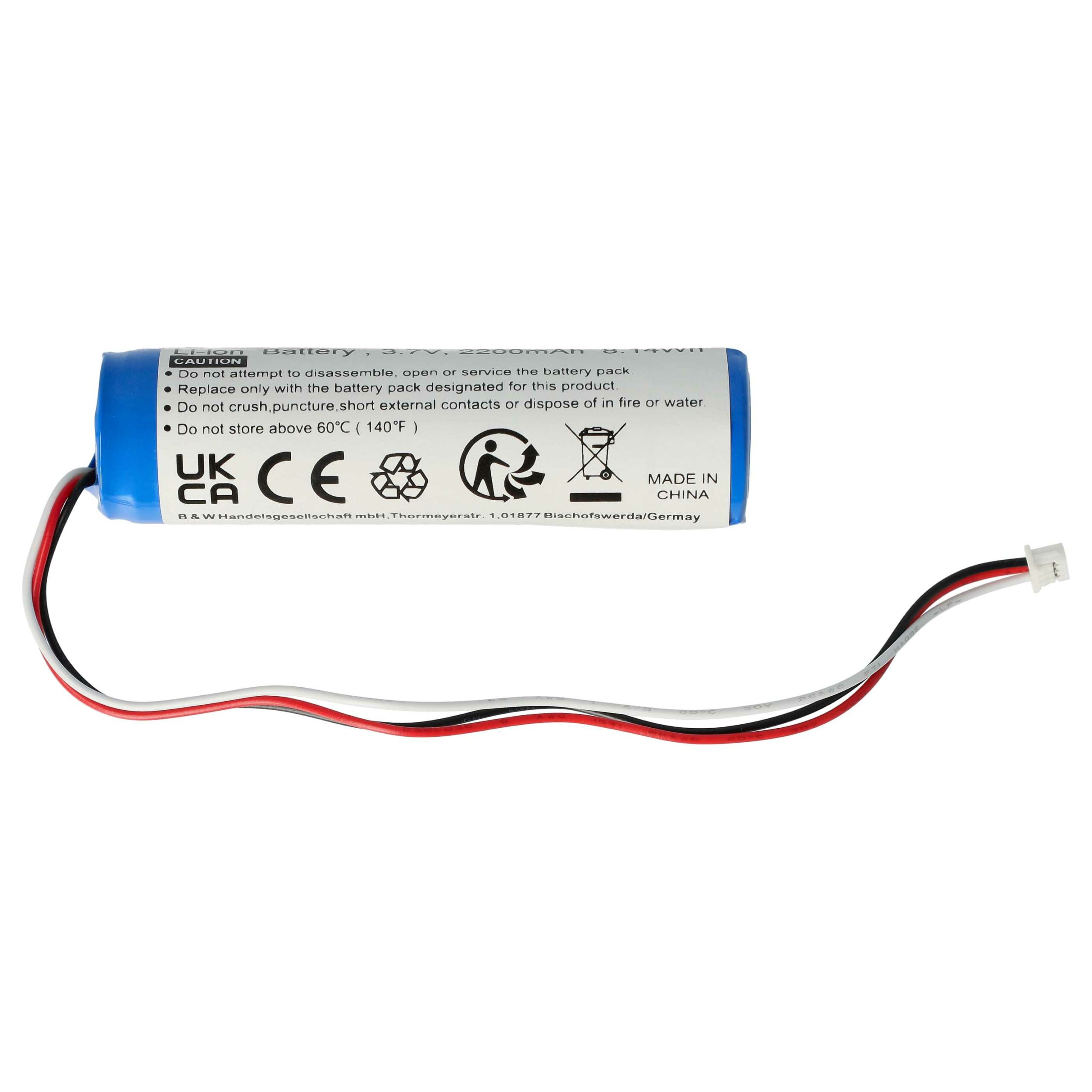 Bateria vhbw Li-Ion 2200 mAh para altifalante Logitech Pure-Fi Anywhere 2 MM50 - Image 3