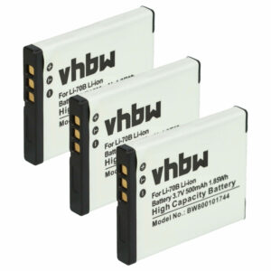 Pack de 3 Baterias vhbw para Olympus Li-70B 500mAh 3.7V