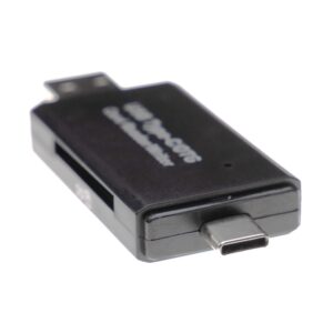 Leitor de Cartões SD vhbw para Micro-SD e Mini-SD - Com Tampa Protetora
