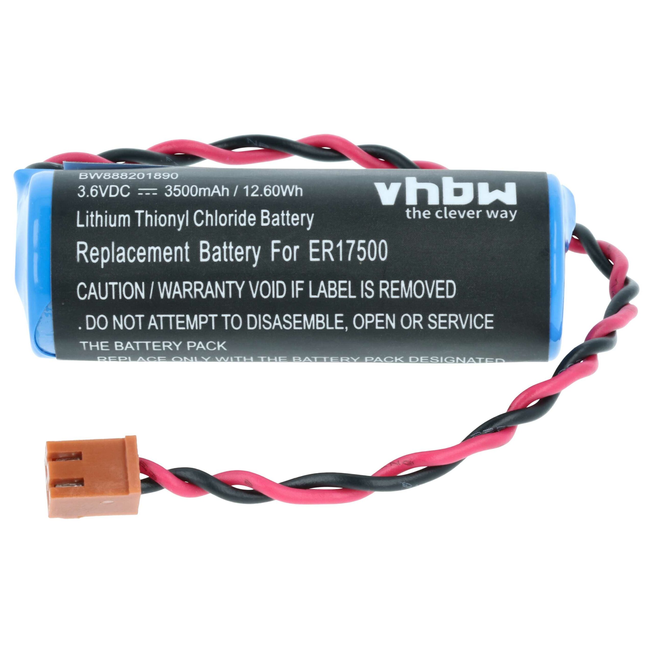 Bateria Industrial vhbw para Controlador Omron CS1W-BAT01 - 3500mAh 3.6V Li-SOCl2 (2 Unidades) - Image 3