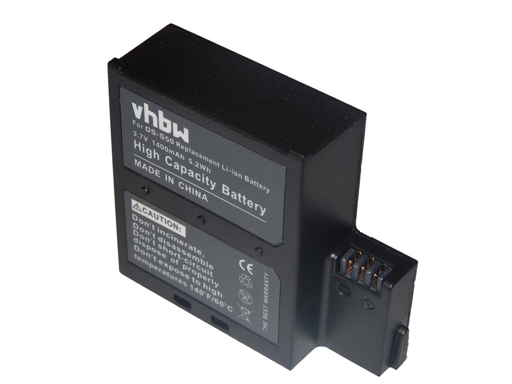 Bateria de Videogâmara vhbw substitui AEE DS-S50, VCC-A034-SB 1400 mAh 3.7 V Li-Ion