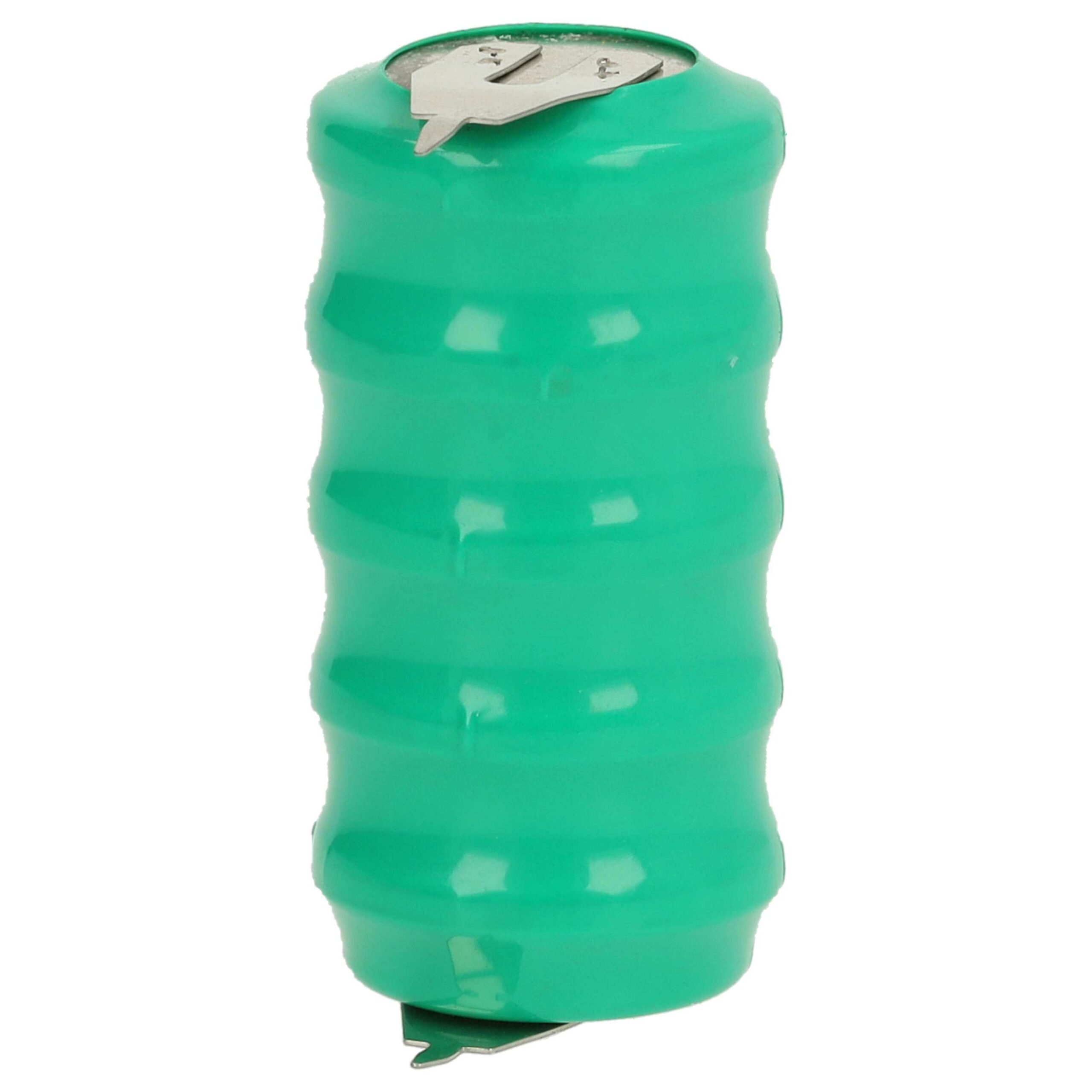Bateria Botão NiMH vhbw V80H 3 Pinos 6V 80mAh para Lâmpadas Solares e Modelismo