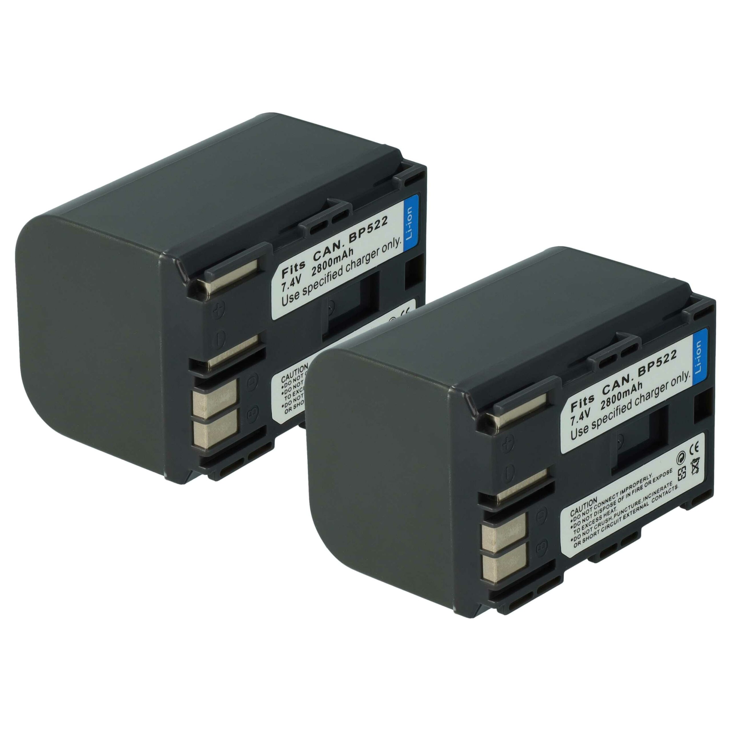 Bateria vhbw para Câmara Canon (2800 mAh, 7.2 V, 2x)