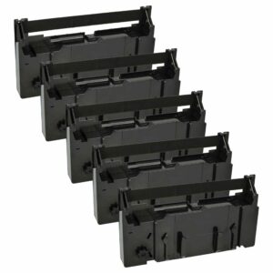 5x Fita de Tinta vhbw para Anker Dot Matrix e Impressoras de Recibos - Preto