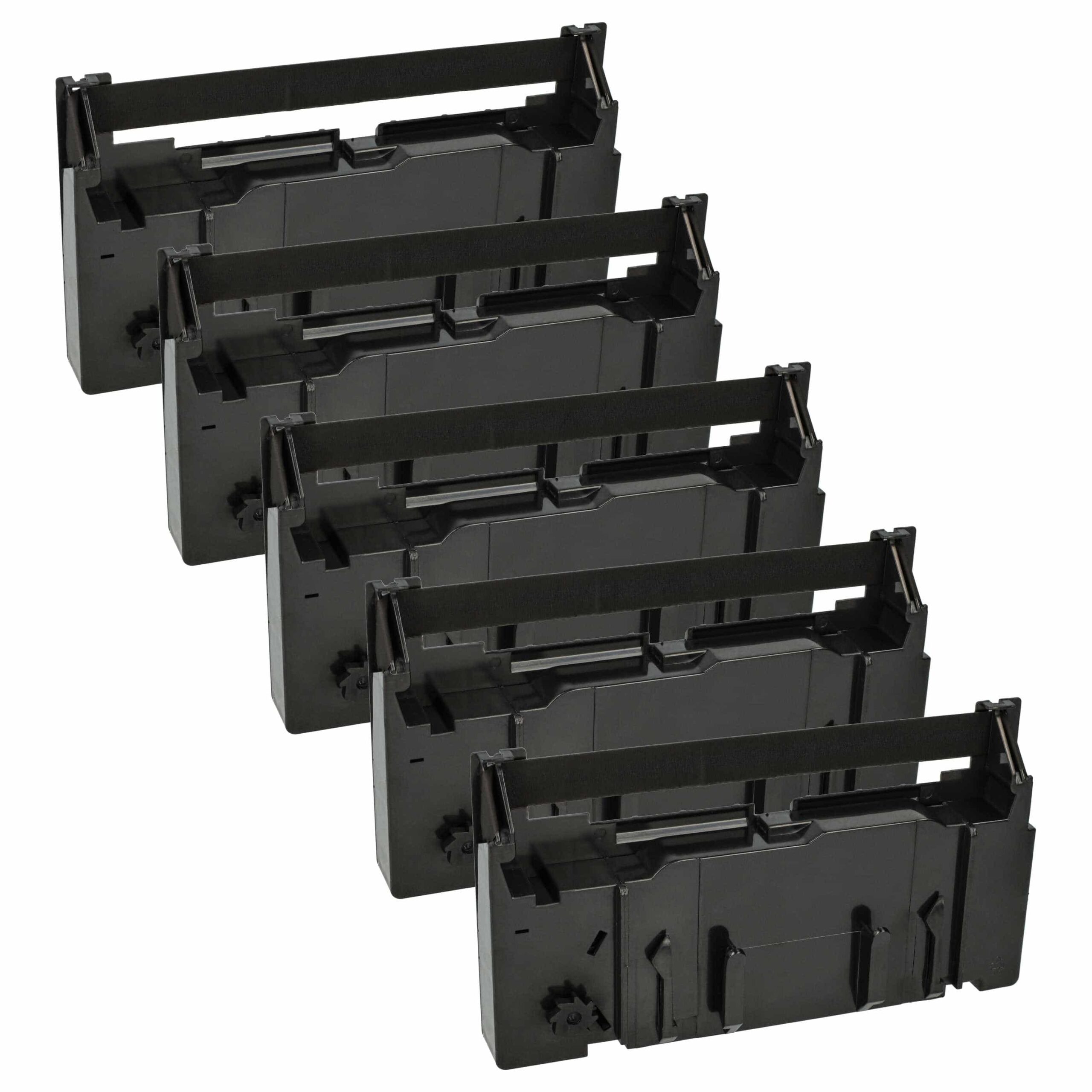 5x Fita de Tinta vhbw para Anker Dot Matrix e Impressoras de Recibos - Preto
