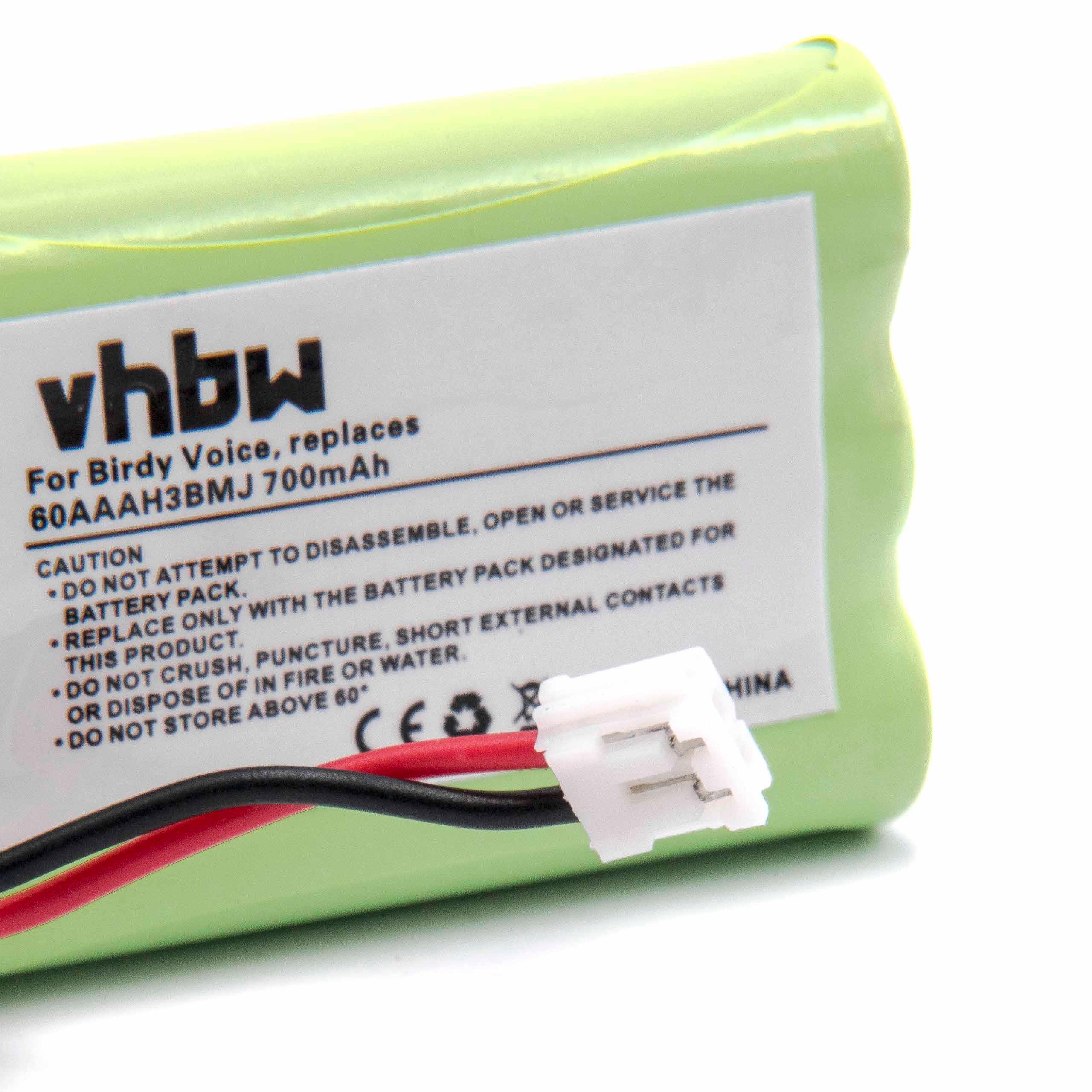 Bateria vhbw para telefone fixo Logicom 700 mAh 3.6 V NiMH - Image 2