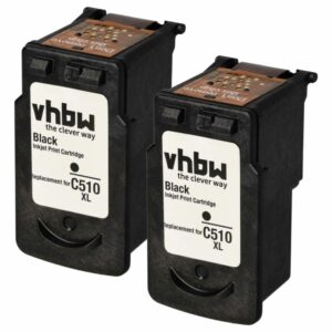 2x Tinteiros vhbw pretos substituem Canon PG-510, PG-510XL para Pixma MP240