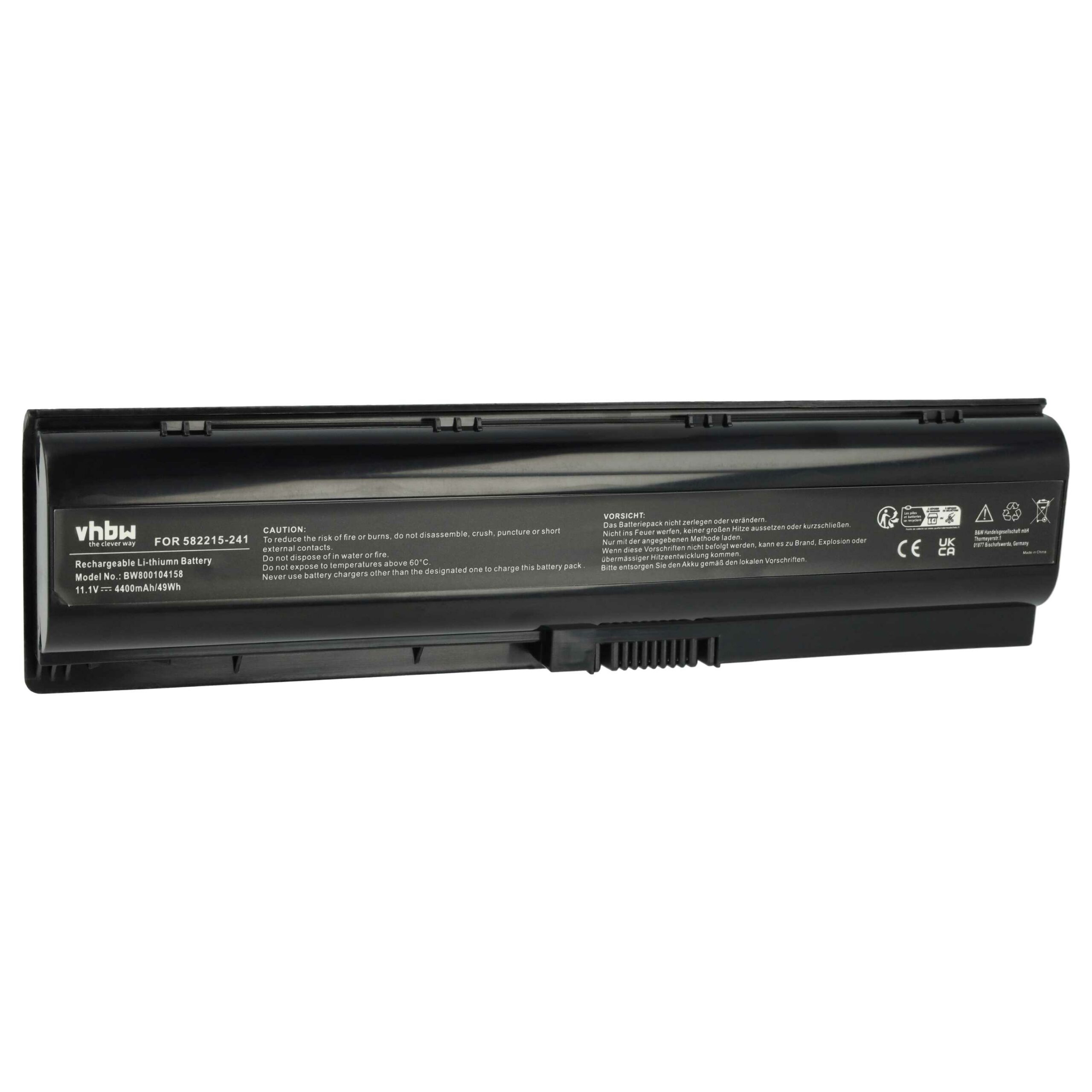 Bateria vhbw para HP TouchSmart tm2 (4400 mAh, 11.1 V)