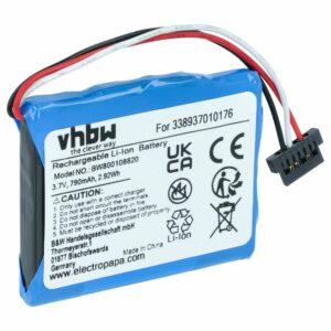 Bateria vhbw 790mAh para GPS Pioneer (substitui 827304, 338937010176)