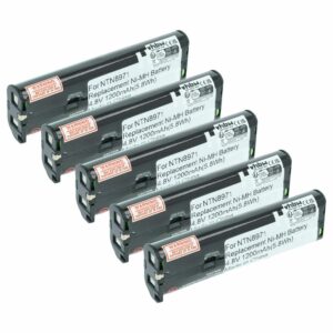 Bateria vhbw para rádio Motorola NNTN4190 / NTN8657 - 1200 mAh, 4.8 V, NiMH (Pack de 5)