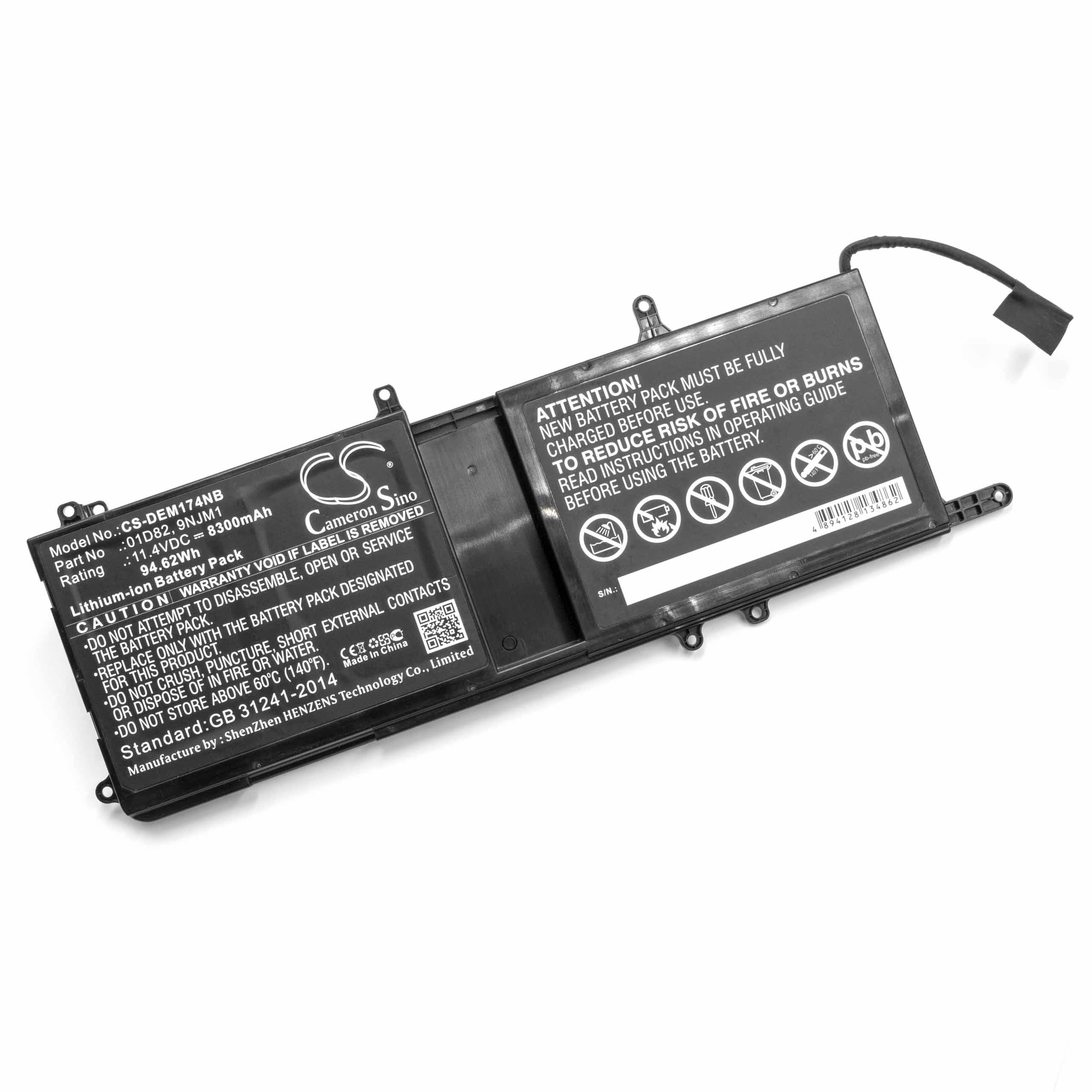 Bateria para Portátil vhbw para Dell Alienware 15 R3, R4, 17 R4, R5 - 8300 mAh