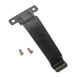 Mola de cinto vhbw para rádio Kenwood TK-2180 - Com parafusos de fixação, metal, preto