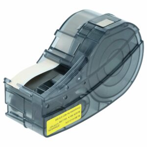 Fita de Etiquetas vhbw Substitui Brady M21-375-595-YL - 9.53 mm Preto em Amarelo, Vinil