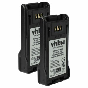 Bateria vhbw rádio 2500 mAh 7.4 V Li-Ion (substitui Kenwood KNB-47L, KNB-50NC) - 2 unidades