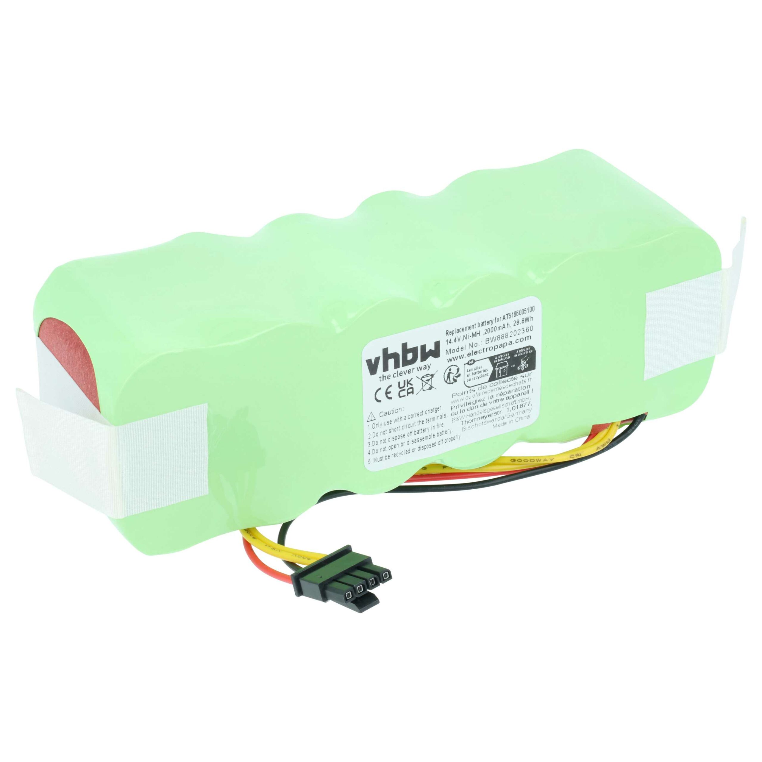 Bateria vhbw para Ariete / Proscenic 2000mAh, 14.4V, NiMH
