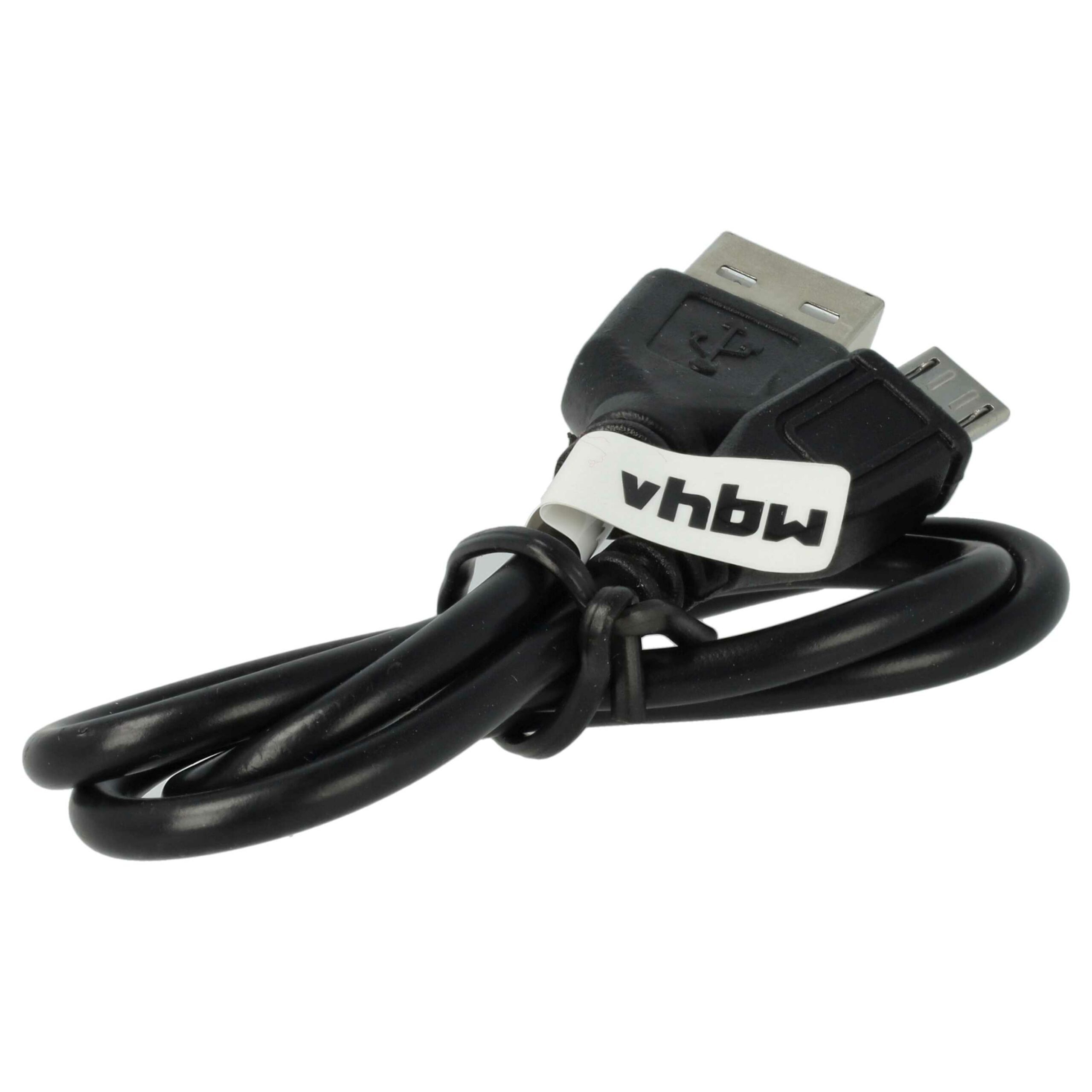 Cabo Micro-USB vhbw Tipo A para Micro USB 0.3m - Preto (Lote de 100) - Image 2