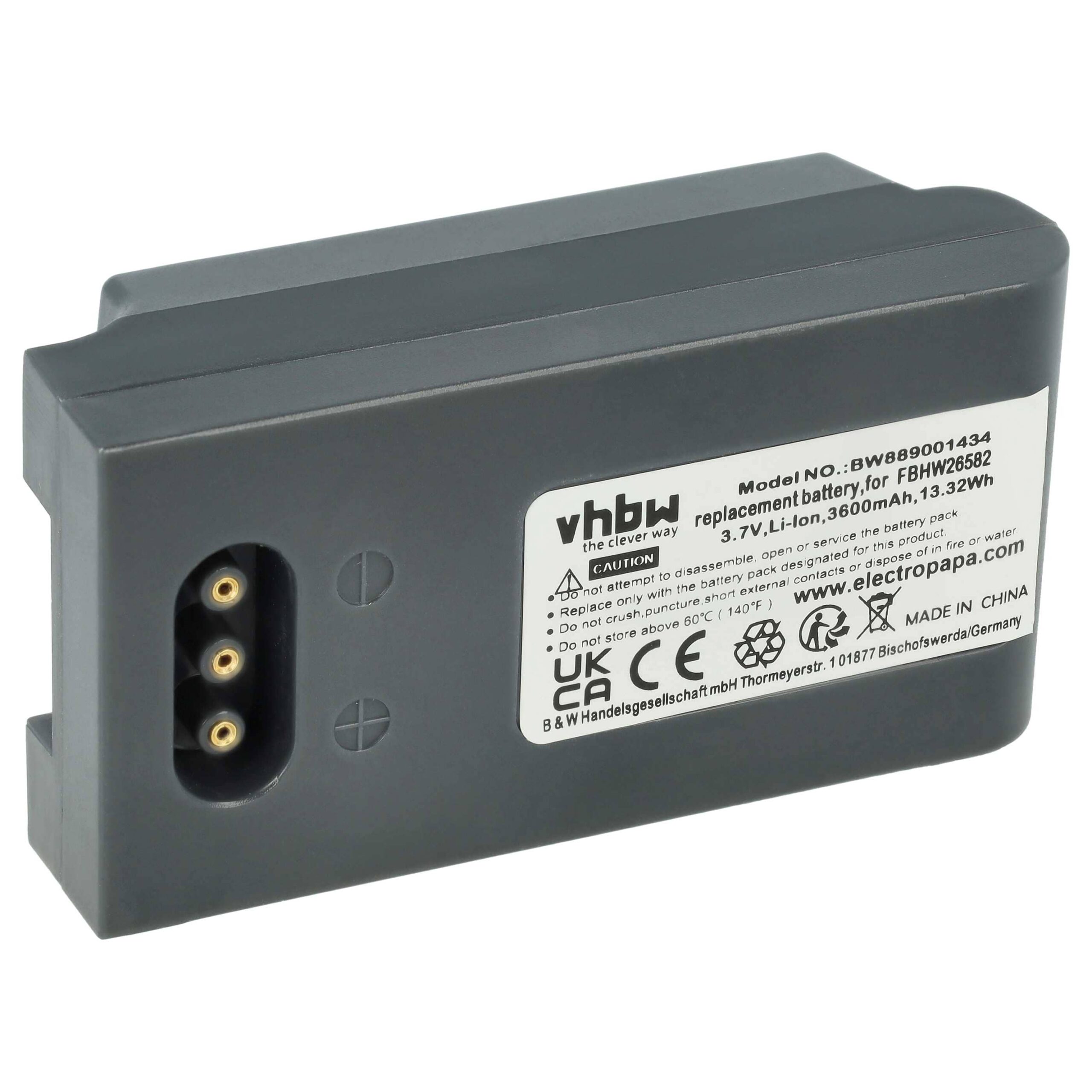 Bateria vhbw para Mobile Computer Höft & Wessel FBHW26582 - 3600mAh, 3.7V