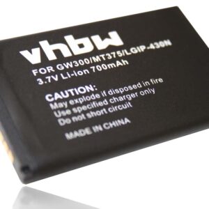 Bateria vhbw para telemóveis LG A133, C300, GM360 e outros – 700 mAh, 3,7 V Li-Ion