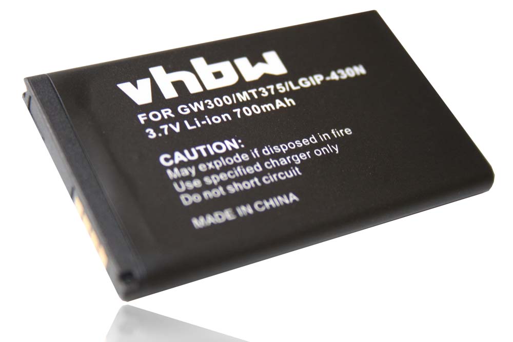 Bateria vhbw para telemóveis LG A133, C300, GM360 e outros – 700 mAh, 3,7 V Li-Ion
